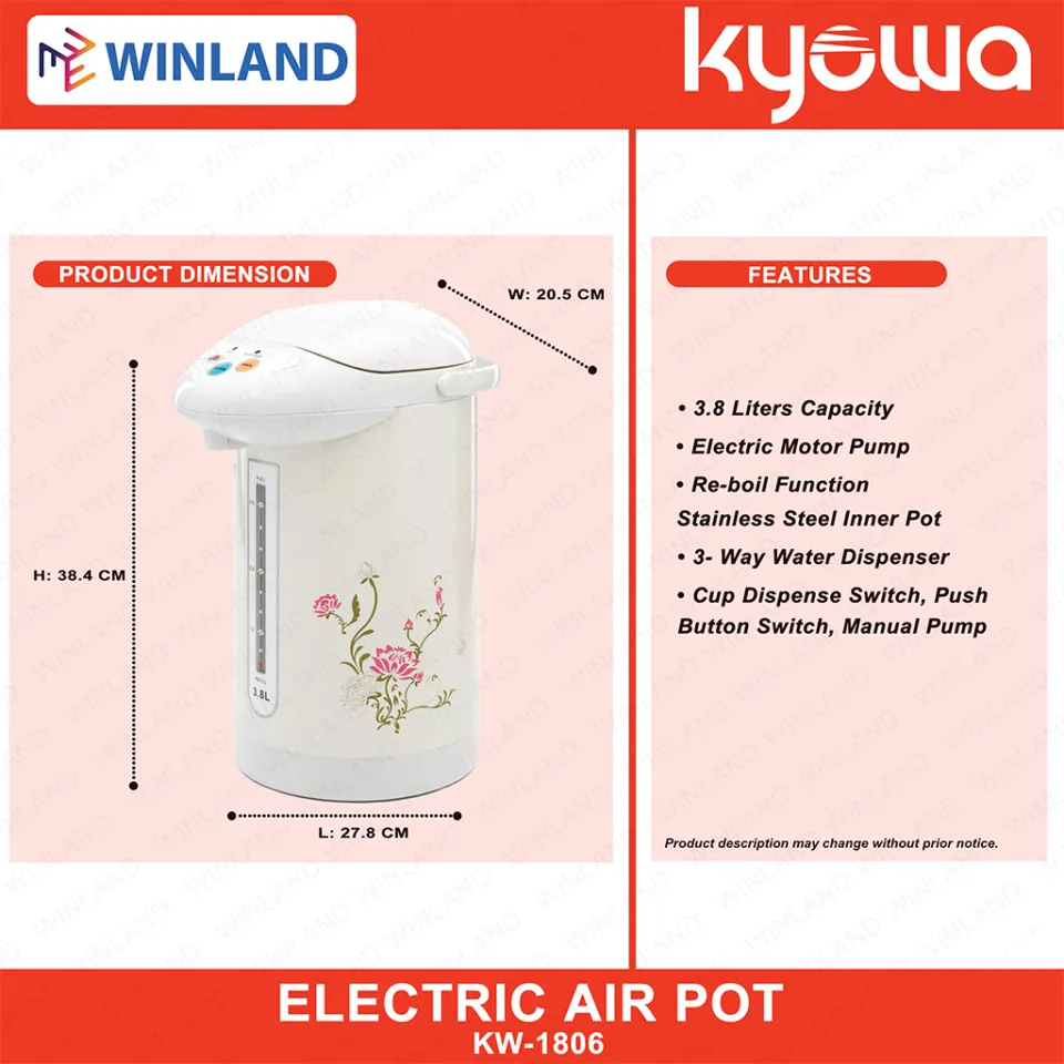 Electric Hot Water Dispenser 3 Way Dispense (3.8L)