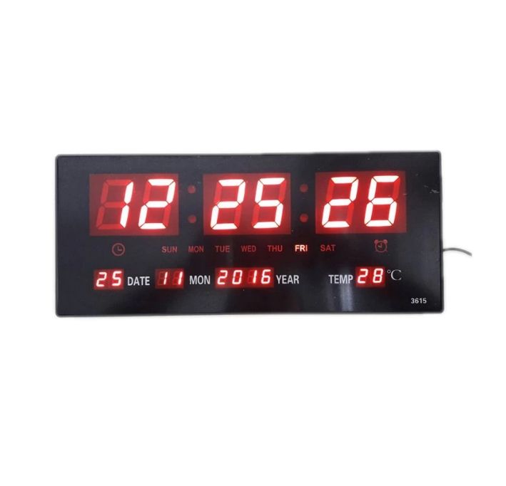 ส่งฟรีทั่วไทย-นาฬิกาดิจิตอล-led-number-clock-แขวนผนัง-รุ่น-3615-ขนาด-36x15x3cm-ตัวเลขสีแดง-เขียว-น้ำเงิน