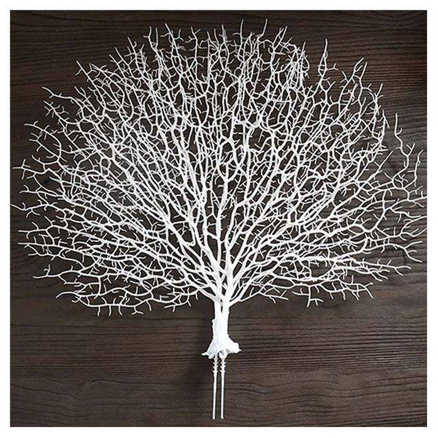 Artificial Coral Branch Fake Tree Branches Dried Plants White Plant