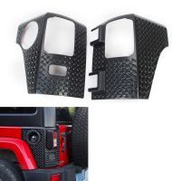 2 PCS Black Tail Light Cowl Armor Cover Trim for Wrangler Unlimited 2007-2018 Rubicon Sahara Sports JK JKU 2 4 Doors ABS