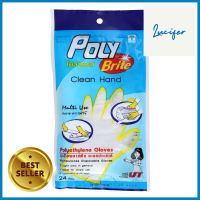 ถุงมือพลาสติกอเนกประสงค์ POLY-BRITE MULTI USE FREE SIZE สีใสMULTIPURPOSE PLASTIC GLOVES POLY-BRITE MULTI USE FREE SIZE CLEAR **หมดแล้วหมดเลย**