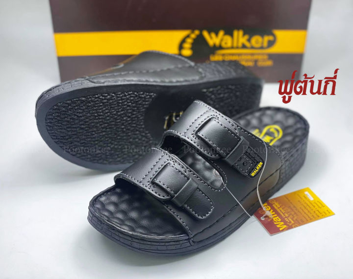 รองเท้า-walker-รุ่น-wb-655-รองเท้าวอคเกอร์-สีดำ-น้ำตาล-รองเท้าแตะหนังผู้ชาย-รองเท้าหนังแท้