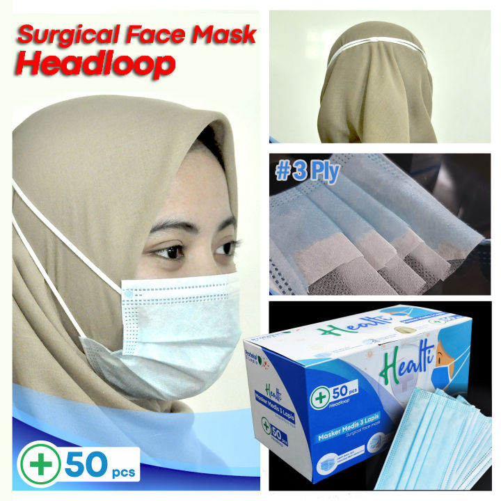 masker medis 3 ply hijab