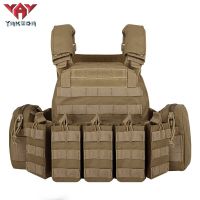 YAKEDA 1000D Nylon Tactical Vest Outdoor Hunting Protective Adjustable Multifunction Molle Vest for Airsoft Combat EquipmentTH