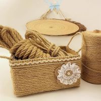 【YD】 1-3mm/roll Jute Twine Burlap String Hemp Rope Crafts PackagingParty Wedding Wrapping Cords Thread  Decoration