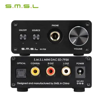 SMSL C100 AK4493S MQA DAC XMOS XU316 USB DAC DSD512 32Bit/768kHz Wireless  Bluetooth DAC USB/Optical/Coaxial/BT5.0 Input RCA Audio DAC Desktop Mini DA