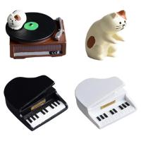 Car Dashboard Decor Cat Piano Cute Car Decorations Dashboard Ornament Animal Car Ornaments Dashboard Ornament Animal Figurines Dashboard Decorations for Vehicle Room Cake outgoing