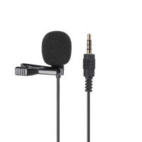 GL-119 3.5AUX Lavalier Microphone Omni Directional Condenser Microphone Superb Sound for Audio and Video Recording Black