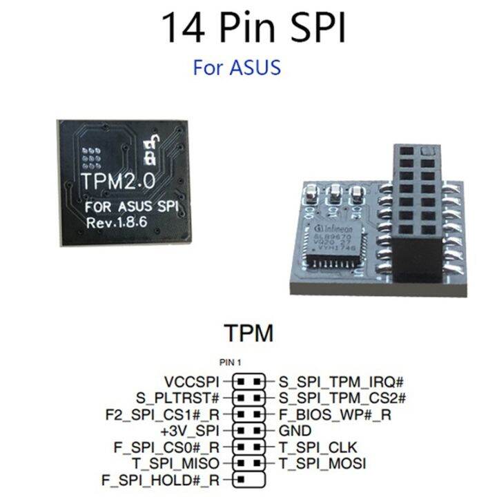 tpm-2-0-encryption-security-module-remote-card-14-pin-spi-tpm2-0-security-module-for-asus-motherboard