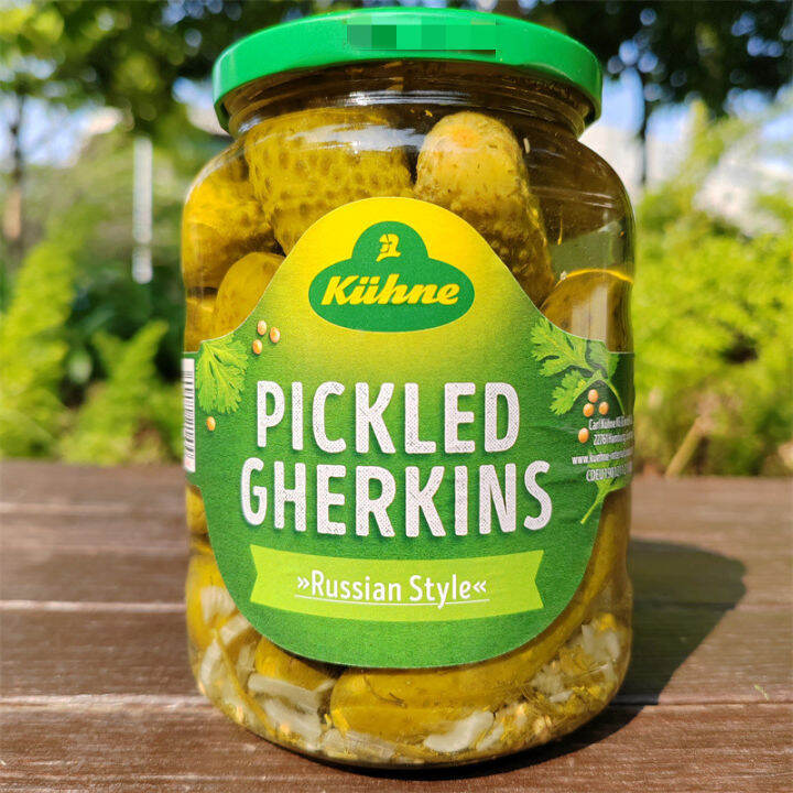 German Guanli Russian Sour Cucumber Pickles Kuhne Pickled Gherkins
