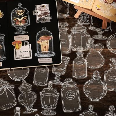 20 pcs /Bag Clear Glass and Perfume Bottles Decorative Stickers for Bottles Households Stickers Labels