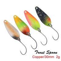 Spoon Fishing Lure Jigging Baits 2g 30mm Copper Stream Metal Artificial Spinner Hard Baits For Trout Chub Perch SalmonLures Baits