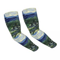 【CC】 Van Gogh UV Protection Cooling Arm Sleeves Men The Trees Cycling Cover Up