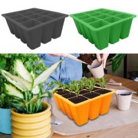 Seed Starter Tray Acrylic Nursery Pot Flower Growth Strater Seed Starter Kit With 12 Holes Starting Tray Garden Supplies