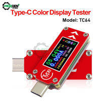 TC64 Type-C LCD สี USB โวลต์มิเตอร์แอมมิเตอร์แรงดันมิเตอร์ปัจจุบันความจุพลังงานอุณหภูมิมัลติมิเตอร์ USB Tester