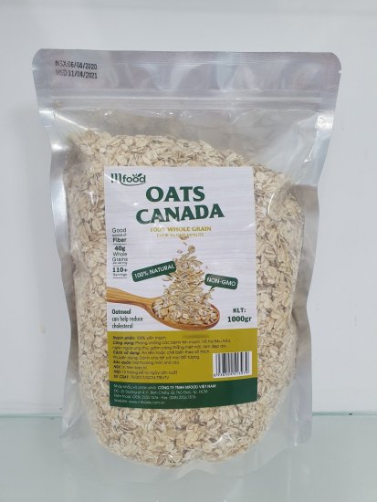 Hcmyến mạch oats canada nguyên chất túi 1kg  nguyên hạt - ảnh sản phẩm 3