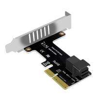 PCI E To SFF-8643 PCIE การ์ดขยายตัว X4กับ SFF8643การ์ด PCIE ไป U2อะแดปเตอร์สำหรับไรเซอร์ SSD โซลิดสเตทไดรฟ์