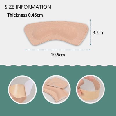 2pcsPair 4D upgrade Heel wear pad,Anti-wear Heel Protector Cushion,Non-slip Sole Stickers,Invisible Heel Sticker,Cushion Insoles Relieve Pain,Shoes Insole Crash Pain Relief Pads สติกเกอร์ป้องกันการสึกหรอของส้นเท้า สติกเกอร์ป้องกันเท้า