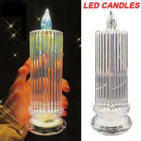 LED Candle Lights Refractive Candle Lamp Flameless Candles Romantic Decorative Lamp Birthday Party Wedding Decoration Tea Lights
