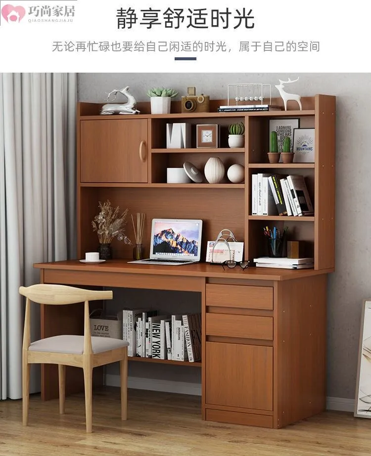 Desk Bookcase Combination Small Apartment Computer Desktop Desk Home Student  Bookcase - China Computer Desks, Study Table Computer Desk