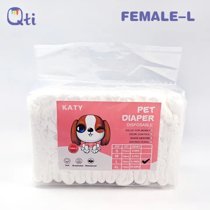 Qti Pet Diaper S M L XL Uppy Diaper Value Female Doggy Diaper Pet Dog
