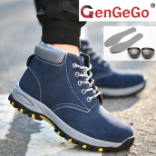 Brand GenGeGo COD Thương Hiệu Với Nắp Mũi Thép Bốt Nam Nữ Giày Nam Chống