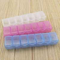 Portable 7 Day Mini Weekly Tablet Pill Medicine Box Holder Storage Organizer Container Case Pill Box Splitters Travel Pill Box Medicine  First Aid Sto