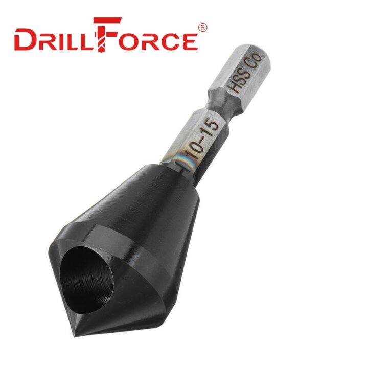 2023ใหม่-เครื่องมือ-drillforce-ดอกสว่านเจาะอ่างเคาน์เตอร์-hssco-m35โคบอลต์-deburring-90องศาการลบมุมลบมุมชนิดหลุมตัด-2-5-10-10-10-15