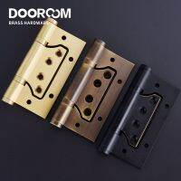 1ชิ้น DOOROOM บานพับประตูทองเหลืองฟรีสล็อตได้อย่างราบรื่นหนาใบ้เด็กบานพับ4นิ้ว ~