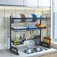 3 tier Kitchen Draining Dish Rack Over Sink Dish Drying Rack Storage Shelf vegetable Display Rack Tableware Utensils Holders