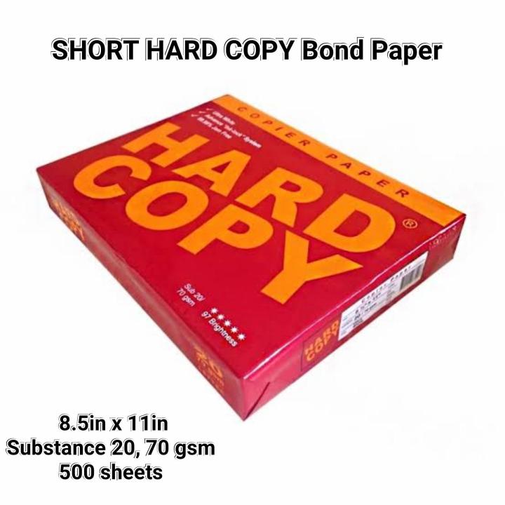 Hard Copy Bond Paper Ream (Short, Long, A4, A3)