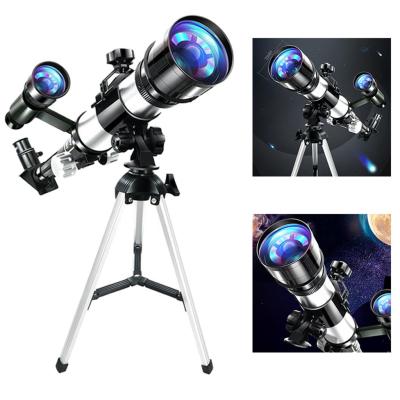 กล้องโทรทรรศน์ที่มีขาตั้งกล้องแบบสามขาสะท้อนแสงดาราศาสตร์รูรับแสง70มม. แบบพกพา