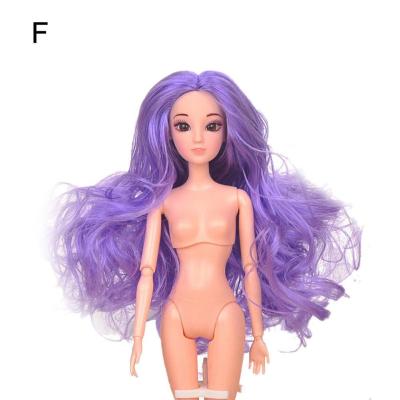 【Nilin Saling】Barbie plush toys1/6 BJD Ball Joint Doll Nude Body 12 Movable Jointed DIY 3D Head Acrylic Eyes