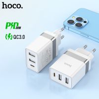 T017 PD30W HOCO USB C อะแดปเตอร์ชาร์จสำหรับ iPhone 14 13 12Pro QC3.0เครื่องชาร์จติดผนัง S20 S22 S21