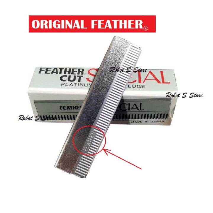 Original Japan Feather Cut Special Platinum Coated Edge Razor Blades ...