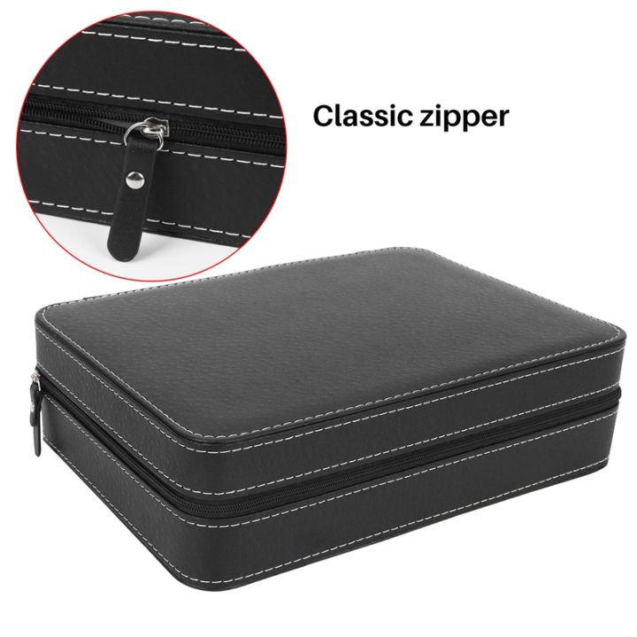 portable-watch-box-organizer-pu-leather-casket-with-zipper-classic-style-10-grids-multi-functional-bracelet-display-case