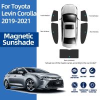 Caldwelllj For Toyota Corolla Sedan E210 2019-2022 Magnetic Car Sunshade Shield Front Windshield Curtain Rear Side Window Sun Shade Visor