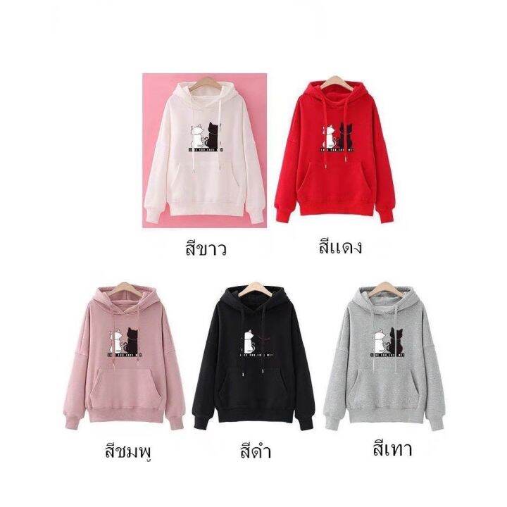 พร้อมส่ง-ใหม่hg001-bonnie2020แจ็คเก็ต-เสื้อโค้ทแมวฮู้ดด้านหลังหลวมผ้าขนสัตว์หนาเพิ่มลมหมวก-ราคาพิเศษ