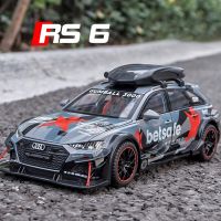 1:24 Audi RS6 DTM Modified Vehicle Alloy Toy Car Model Wheel Steering Sound and Light Childrens Toy Collectibles Birthday gift