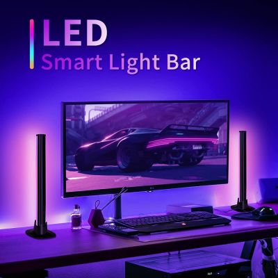 RGB Smart LED Light Bars Inligent Ambient Backlight for Gaming Sync Music Modes Colorful Decoration Wifi Strip Night Light