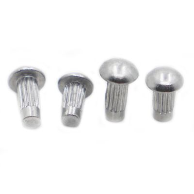 50/100pcs GB827 M2 M2.5 M3 M4 Aluminum Round Button Head Knurled Shank Solid Rivet for Label Name Plate