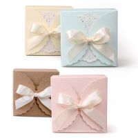 Paper Cardboard Boxes Wrapping with Wedding Favor Decoration for