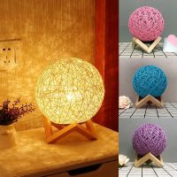 3D Rattan Ball Moon Lamp LED Night Lights Fairy Lights Christmas Decorations for Home Wedding Room Decor Navidad New Year Gifts