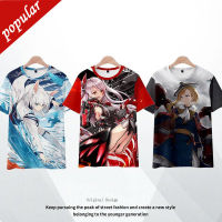 เสื้อผ้าการ์ตูน ◑⊕ เสื้อยืดแขนสั้นสองมิติแม่เรือฤดูใบไม้ผลิฤดูร้อน Azur Lane