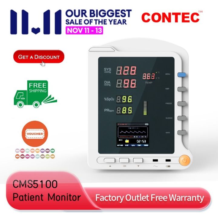 CONTEC CMS1000 Handheld Patient Monitor ICU Vital Signs Monitor 6 Para