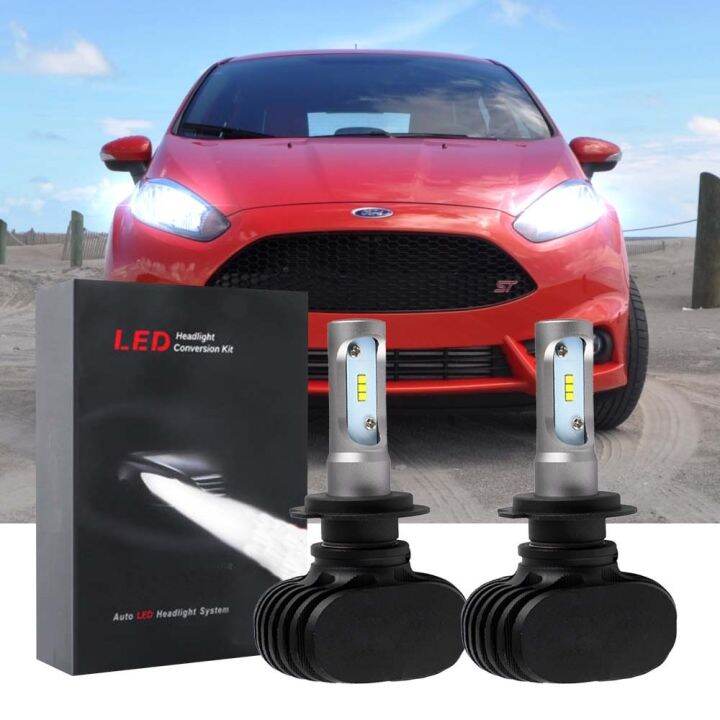 new-หลอดไฟหน้า-led-6000k-สีขาว-สําหรับ-ford-fiesta-ปี-2009-2017-2-ชิ้น
