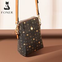 ZZOOI FOXER Vegan Leather Animal Prints Girl’s Shoulder Crossbody Bag Vintage Messenger Bag Women Travel PVC Ladies Mini Cellphone Bag