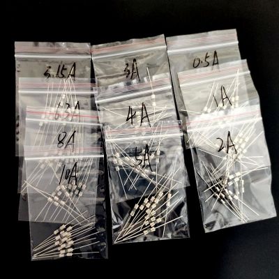 10Kind 100Pcs/lot 3.6*10mm 250V Double Pin Fast blow Glass Fuse Fith Lead Wire Mix Set 0.5A 1A 2A 3A 3.15A 4A 5A 6.3A 8A 10A Fuses Accessories