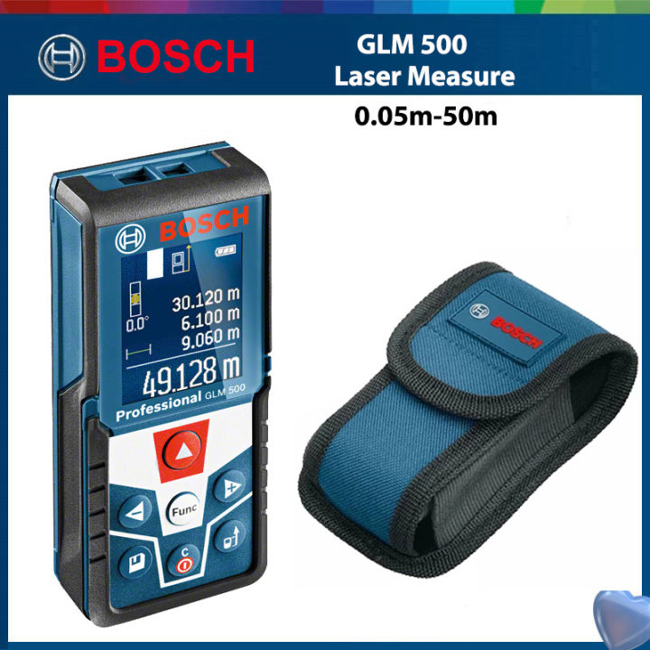 เครื่องวัดเลเซอร์-bosch-ของแท้-glm-500เลเซอร์แบบมืออาชีพเครื่องวัดเมตร50เมตร-rangefinder-trena-เลเซอร์เทปอุปกรณ์หาพิกัดสร้างไม้บรรทัดอุปกรณ์ทดสอบเครื่องมือทดสอบ