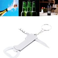 Keychain Bottle Opener Beer And Wine Multi-function Fold Can